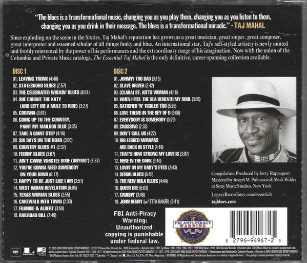 USED 2CD - Taj Mahal – The Essential Taj Mahal For Discount