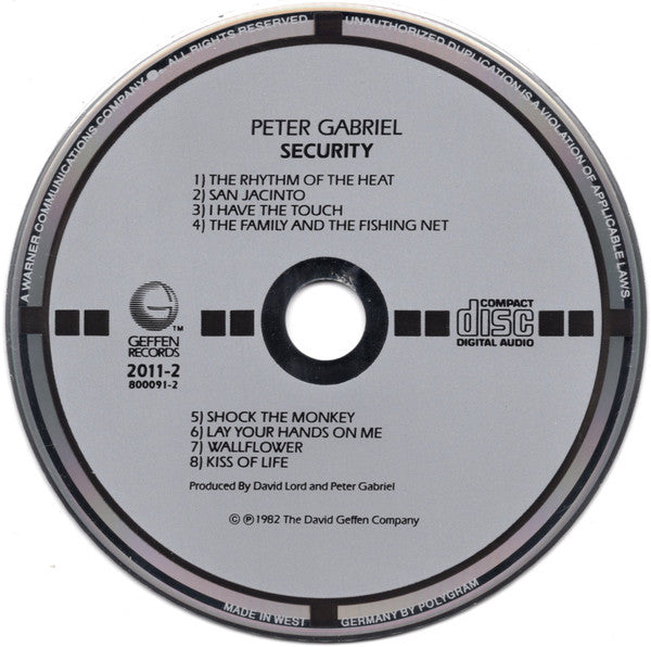 USED CD - Peter Gabriel – Security (WG TARGET) Cheap