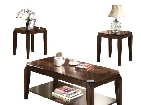 Docila - 3 Piece Pack Coffee With End Table (Set of 3) - Walnut Discount