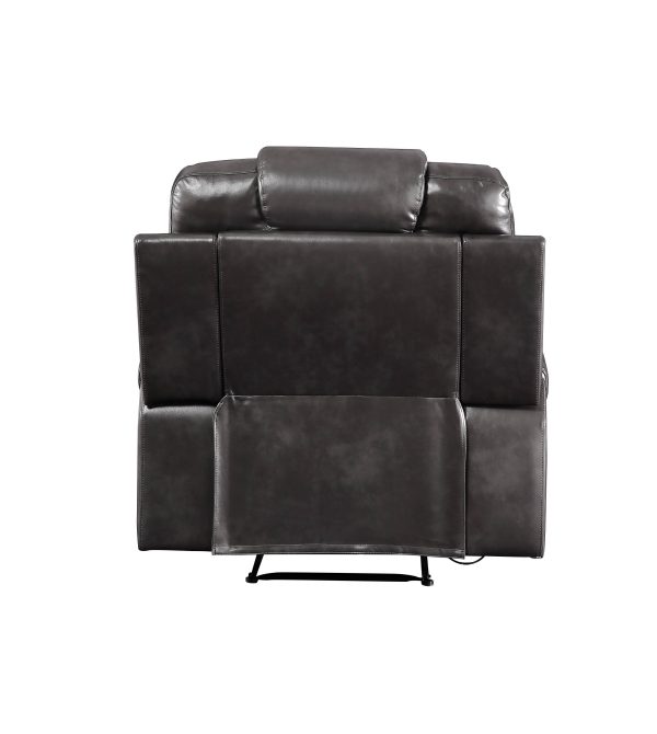 Braylon - Magnetite Synthetic Leather Manual Recliner Chair - Brown For Sale