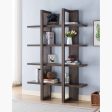 Two Toned Display Cabinet, Tall Bookcase Storage Cabinet Discount