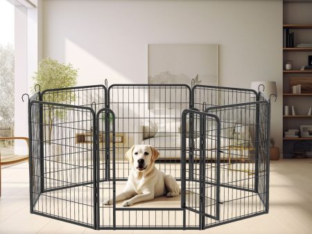 Heavy Duty Metal Playpen With Door, Dog Fence Pet Exercise Pen For Outdoor, Indoor Discount