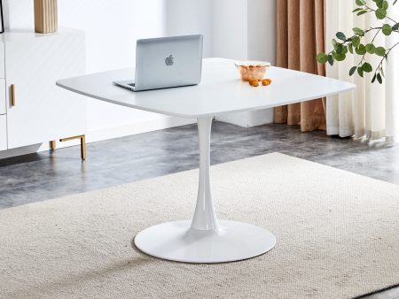 Table Mid-Century Dining Table For 4-6 People With Round MDF Table Top, Pedestal Dining Table, End Table Leisure Coffee Table Online