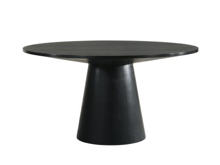 Froja - Manufactured Wood Round Dining Table - Black Sale