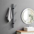 Vertical Eight Hook Coat Rack Wall Mount - Silver Online Hot Sale