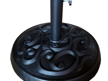 Rust-Resistant Resin Umbrella Base - Black on Sale