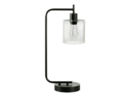 Lighting, Table Lamp, USB Port Included, Glass Shade, Modern - Black Online Sale