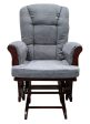 Adeliza - Microfiber Glider Chair With Ottoman - Gray Sale