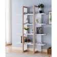 Two Toned Display Cabinet, Tall Bookcase Storage Cabinet Discount