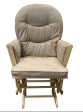 Rehan - Microfiber Glider Chair With Ottoman - Taupe For Discount