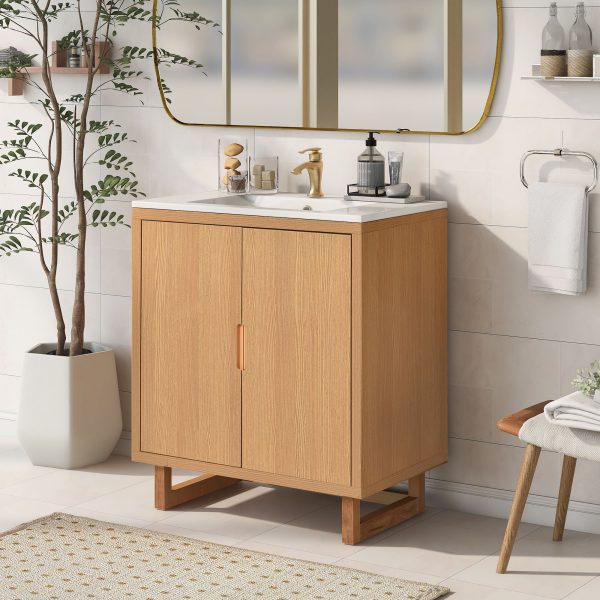 Bathroom Vanity Set With Sink, Combo Cabinet, Bathroom Storage Cabinet, Solid Wood Frame Discount