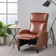 Wide Faux Leather Push Back Standard Recliner - Hazelnut Online now