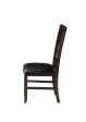 Urbana - Synthetic Leather Side Chair (Set of 2) - Black   Espresso Hot on Sale