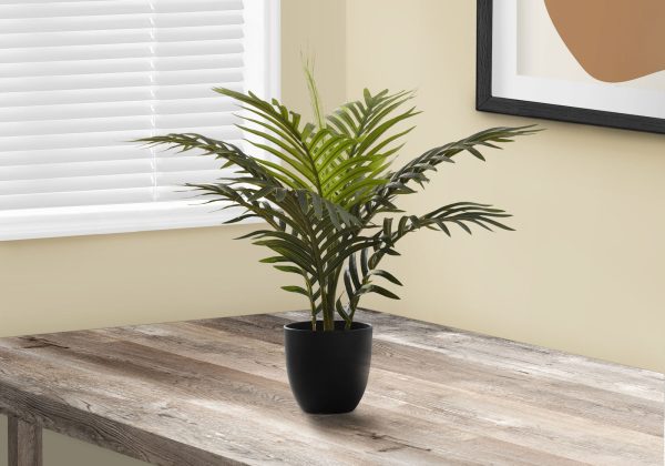 20  Tall, Artificial Plant, Palm, Indoor, Faux, Fake, Table, Greenery, Potted, Real Touch, Decorative - Green   Black Online now