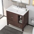 Bathroom Vanity With Sink, Bathroom Storage Cabinet With Doors And Drawers, Solid Wood Frame, Ceramic Sink For Sale