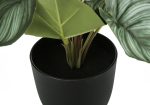 13  Tall, Artificial Plant, Epipremnum, Indoor, Faux, Fake, Table, Greenery, Potted, Decorative (Set of 2) - Green   Black For Sale