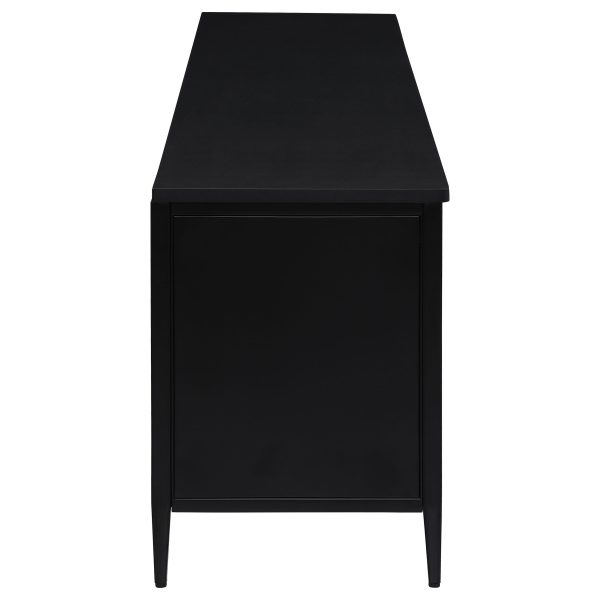 Amherst - 4-Door 78  Metal TV Stand Media Console - Black Fashion