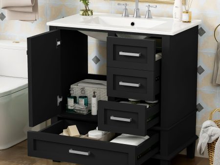 Bathroom Vanity, Modern Bathroom Cabinet With Sink Combo Set, Bathroom Storage Cabinet With A Soft Closing Door And 3 Drawers, Solid Wood Frame Online