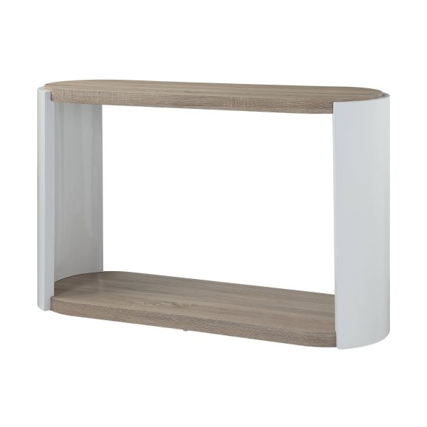 Zoma - High Gloss Sofa Table - Oak   White Online Sale