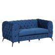 Velvet Upholstered Loveseat Sofa, Modern Loveseat Sofa With Button Tufted Back, 2 Person Loveseat Sofa Couch For Living Room, Bedroom, Or Small Space Online Sale