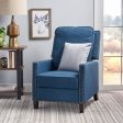 Wide - Standard Recliner Manual - Navy Blue For Cheap