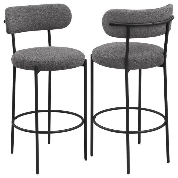 Viola - Boucle Upholstered Bar Stool (Set of 2) Hot on Sale