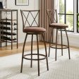 Bar Stools, Bar Chairs With Footrest (Set of 2) - Brown Online now