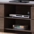 Home Entertainment Console, TV Stand With 4 Drawers, 2 Shelves - Walnut Oak Online Hot Sale