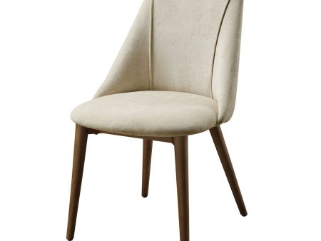 Willene - Polished Microfiber Side Chair (Set of 2) - Beige Online Hot Sale