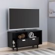 TV Console Table With 2 Drawers And Open Shelving - Red Cocoa on Sale