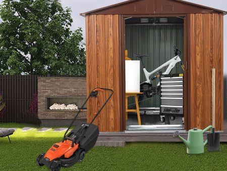 Outdoor Metal Storage Shed With Floor Base Discount