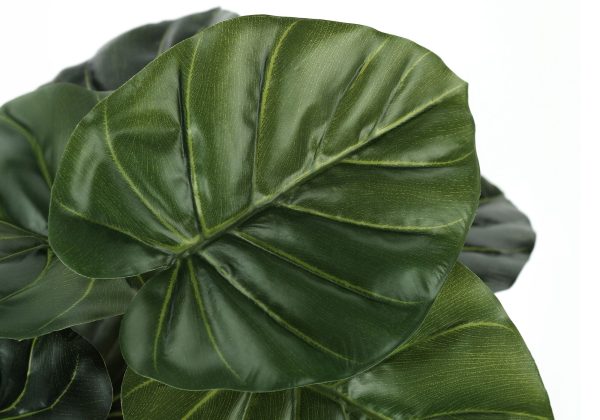 24  Tall, Artificial Plant, Alocasia, Indoor, Faux, Fake, Table, Greenery, Potted, Real Touch, Decorative - Green   Black Sale