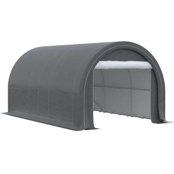 Outsunny - 10  x 16  Carport, Heavy Duty Portable Garage Storage Tent With Large Zippered Door, Anti-Uv Pe Canopy Cover For Car, Truck, Boat, Motorcycle, Bike, Garden Tools, Outdoor Work Online now