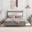 Wooden Storage Platform Bed, With 2 Big Drawers & Trundle For Discount