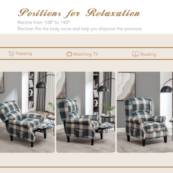 Vintage Armchair Sofa Comfortable Upholstered Leisure Chair   Recliner Chair For Living Room Online Hot Sale