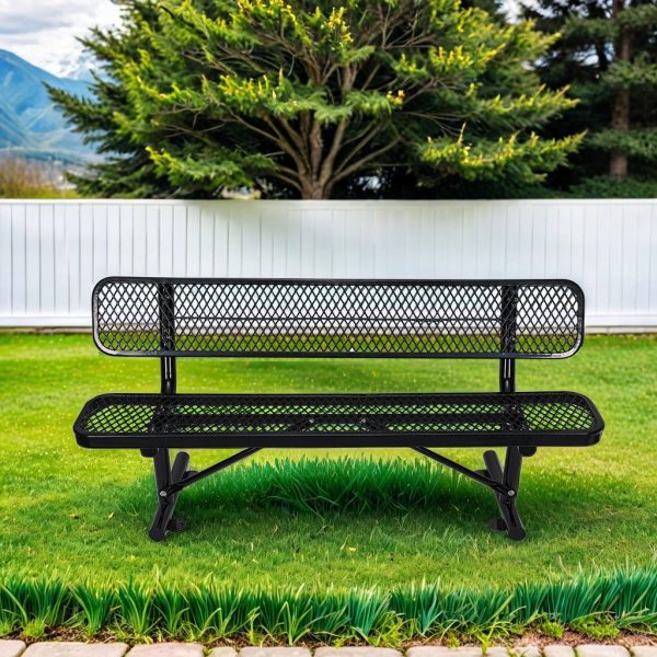 Outdoor Steel Bench With Backrest Online