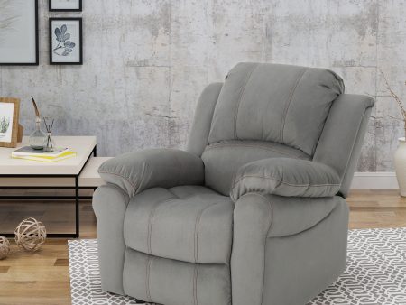 Wide - Manual Glider Standard Recliner - Gray Online Sale