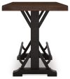 Valebeck - Rect Dining Room Counter Table With Wine Rack Supply