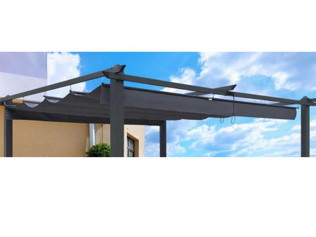 Replacement Canopy Top Cover Fabric For Outdoor Patio Retractable Pergola Sun-Shelter Canopy Supply