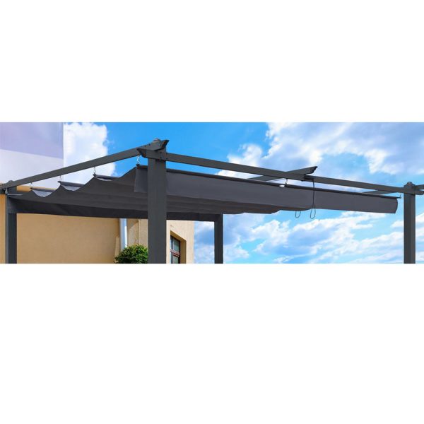 Replacement Canopy Top Cover Fabric For Outdoor Patio Retractable Pergola Sun-Shelter Canopy Supply