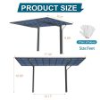 Outdoor Carport, Single Carport Aluminum Metal Frame And Polycarbonate Panels Car Port For Outdoor Driveway Car, Truck - Charcoal Hot on Sale