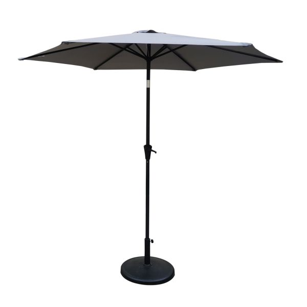 8.8  Outdoor Aluminum Patio Umbrella With 42 Pound Round Resin Umbrella Base Online Sale