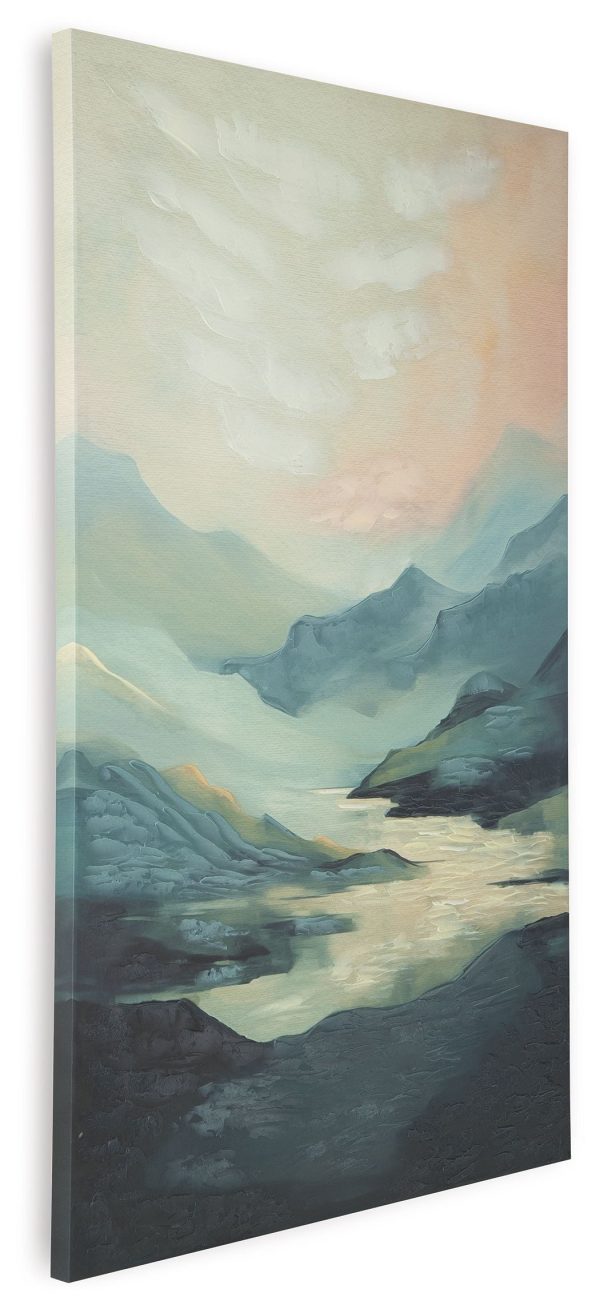 Thomhill - Teal   Green   Peach - Wall Art For Sale