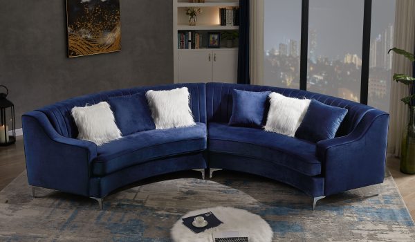 Velvet Curved Sofa Hot on Sale