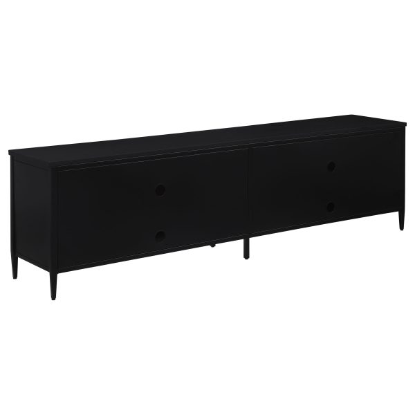 Amherst - 4-Door 78  Metal TV Stand Media Console - Black Fashion