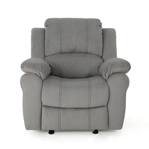 Wide - Manual Glider Standard Recliner - Gray Online Sale