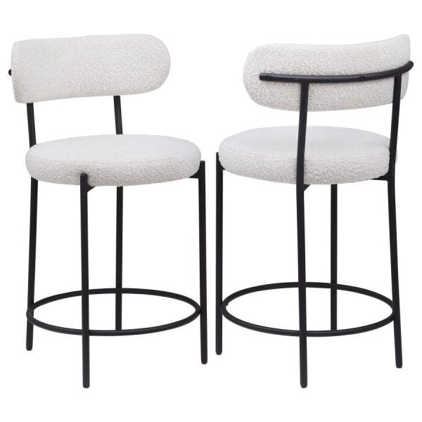 Viola - Boucle Upholstered Bar Stool (Set of 2) Hot on Sale