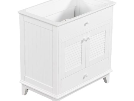 Bathroom Vanity Base Without Sink, Bathroom Cabinet With Two Doors And One Drawer - White Online Hot Sale