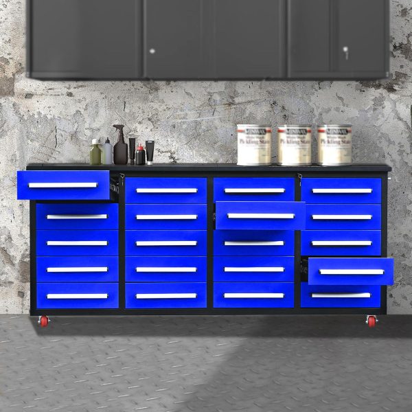 Garage Storage Cabinets With Workbench (20 Drawers) Online Sale