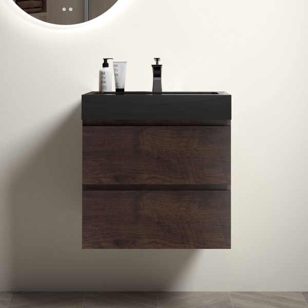 Alice - Bathroom Vanity Wall Mounted With Sink, Large Storage Floating Bathroom Vanity For Modern Bathroom, One-Piece Sink Basin Without Drain And Faucet Online Sale